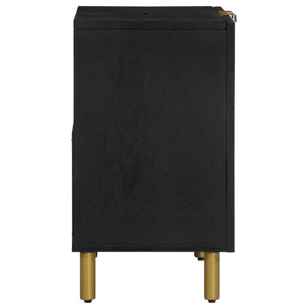 vidaXL Шкаф за баня, черен, 62x33x58 см, инженерно дърво