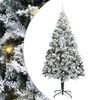 vidaXL С изкуствено коледно дърво с 300 LED светодиода Бяло 240 cm