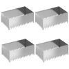 vidaXL Ограда за трева 4 pcs 100 x 60 x 35 cm Стомана Сребристо