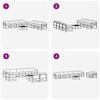 vidaXL Комплект дивани за открито 9 pcs Естествено и светло сиво