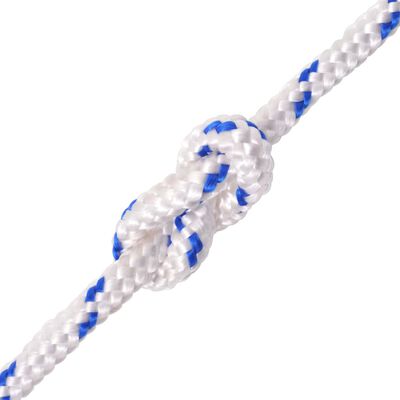 vidaXL Морско въже, полипропилен, 16 мм, 50 м, бяло