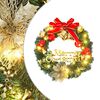 vidaXL Коледен венец с 15 LED зелен 30 см