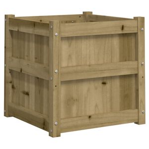 vidaXL Градинска кашпа 50x50x50 см импрегниран бор