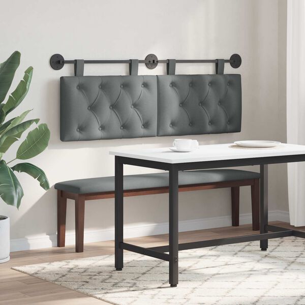 vidaXL Висяща табла Тъмен сив 150 x 55 x 7 см текстил