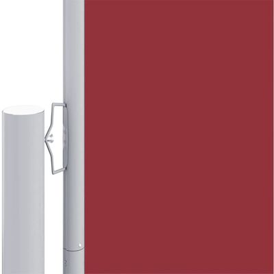 vidaXL Прибираща се странична тента, червена, 180x1200 см
