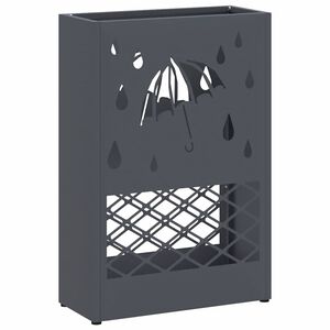 vidaXL Стойка за чадър Антрацит 28 x 12 x 41 см Стомана