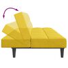 vidaXL 2-местно разтегателно канапе с табуретка, жълто, кадифе