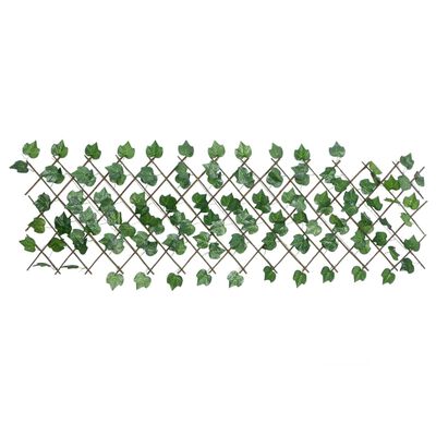 vidaXL Мрежа изкуствени лозови листа разширяваща зелена 5 бр 190x60 см