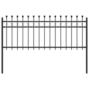 vidaXL Кръгова ограда TILBURG 200 x 80 cm Прахово боядисана стомана