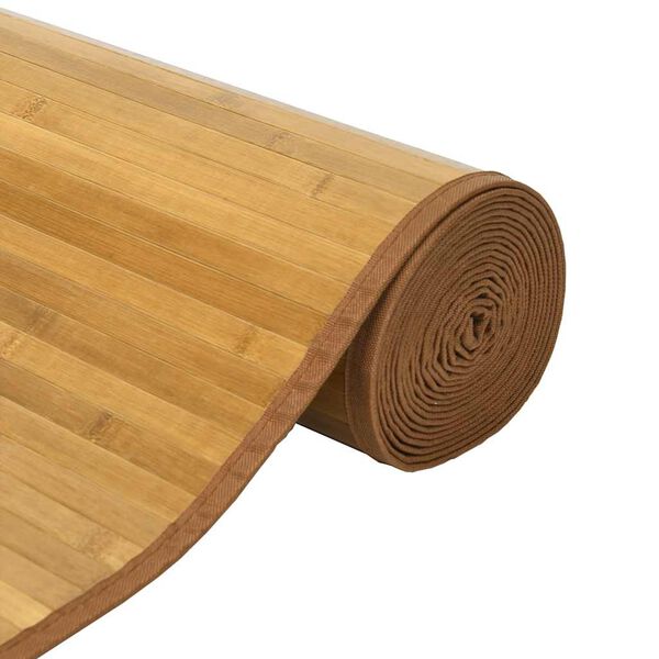 vidaXL Килим, правоъгълен, натурален, 60x1000 см, бамбук