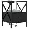 vidaXL Нощен шкаф 2 pcs Черния дъб 41,5 x 40,5 x 55 см Инженерно дърво