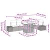 vidaXL Градински Софа Комплект с възглавница 7 pcs Черно полиратан