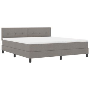 vidaXL Легло с пружинирана основа с матрак Таупе 180 x 200 cm текстил