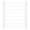 vidaXL Стойка за вино за 48 бутилки, бяла, метал