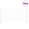 vidaXL Ограда с пост Сребрист 1,2 x 10 m Стомана