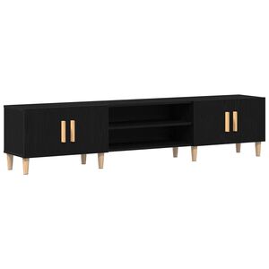 vidaXL ТВ шкаф 180 x 31,5 x 40 см Черния дъб Инженерна дървесина