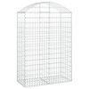 vidaXL Дъговидна габионна кошница 100x50x140/160 см поцинковано желязо