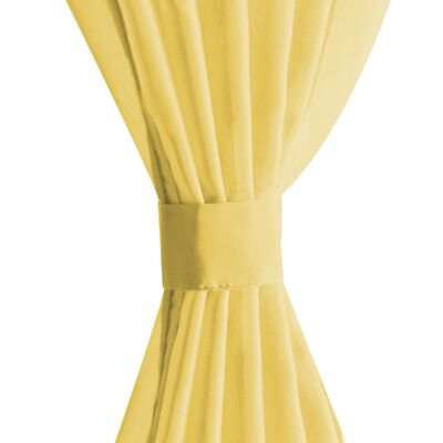 vidaXL Пердета от воал, 2 бр, 140x245 см, жълти