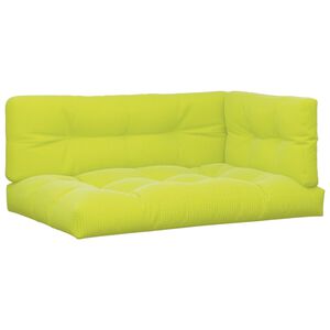 vidaXL Палетни възглавници, 5 бр, яркозелени, текстил