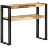 vidaXL Конзолна маса, 90x30x75 cм, грубо мангово дърво