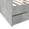 vidaXL Дневно легло с чекмеджета, без матрак, бетонно сив, 75x190 см