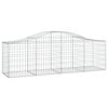 vidaXL Дъговидна габионна кошница 200x50x60/80 см поцинковано желязо