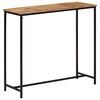 vidaXL Конзолна маса, 80x30x74 cм, мангово дърво масив и желязо