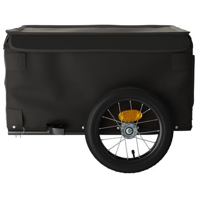 vidaXL Ремарке за велосипед, черно, 30 кг, желязо