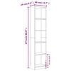 vidaXL Библиотека на 5 нива, сив сонома, 40x24x175 см, инженерно дърво
