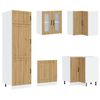 vidaXL Кухненски шкаф с врата Lucca 2 pcs Кафяво 80 x 46 x 81.5 см
