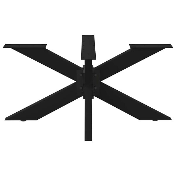 vidaXL Крак за масичка за кафе, форма на паяк, черен, 98x58x(42-43) см, стомана