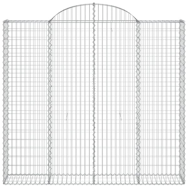 vidaXL Габионни кошници арка 10 бр 200x50x180/200см поцинковано желязо