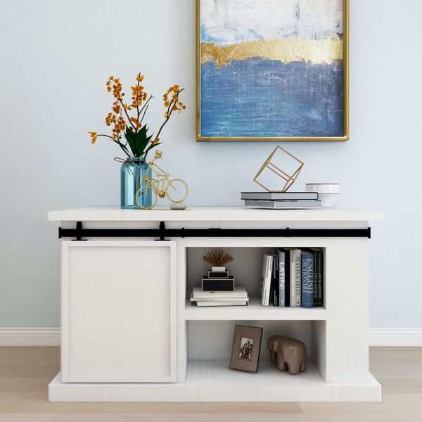 vidaXL Комплект за мини плъзгаща врата за шкаф, стомана, 122 см