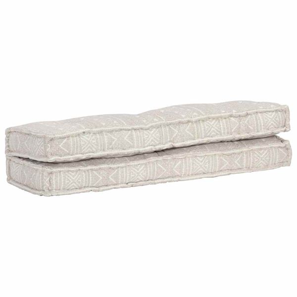 vidaXL Палетна възглавница за диван, светлокафява, текстил, пачуърк