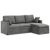 vidaXL Диван Тъмен сив 198 x 134 x 80 см Кадифе
