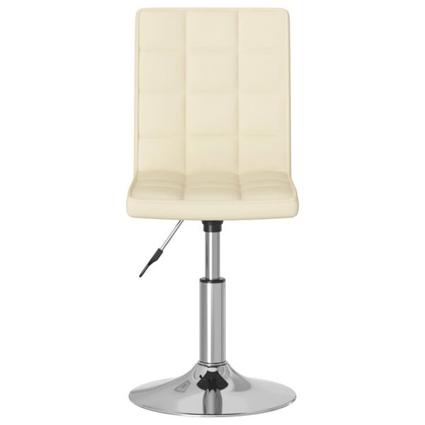 vidaXL Въртящи се трапезни столове, 4 бр, кремави, текстил