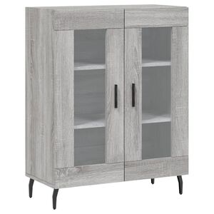 vidaXL Сайдборд, сив сонома, 69,5x34x90 см, инженерно дърво