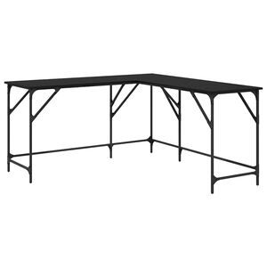 vidaXL Бюро Черния дъб Инженерна дървесина 149 x 149 x 75 см