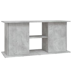 vidaXL Стойка за аквариум, бетонна, сива, 121x41x58 см, инженерно дърво