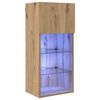 vidaXL Стенен телевизионен шкаф 40,5 x 30 x 90 см Дъб