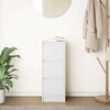 vidaXL Сайдборд, бял, 29,5x34x76 см, инженерно дърво