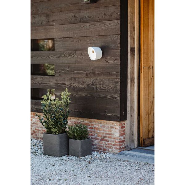 Capi Кашпа Nature Rib, квадратна, 30x30x30 см, тъмносива