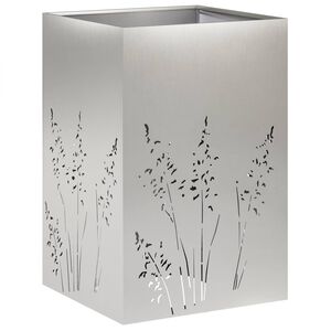 vidaXL Градинска саксия Сребристо 50 x 50 x 75 cm Неръждаема стомана