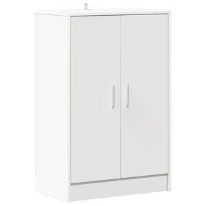 vidaXL Шкаф за обувки, бял, 60x35x92 см, инженерно дърво