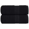 vidaXL Кърпи за гости FROGN 2 бр. Черни 30x50 см 360 г/м&sup2;