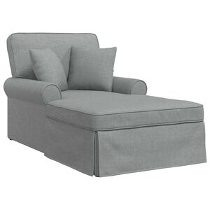 vidaXL Шезлонг с пола 3 бр. Светлосиво текстил 91 x 157 x 91 см