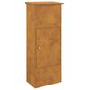 vidaXL Пощенска кутия за пратки с врата Ръждясало 44,5 x 29 x 110,5 см