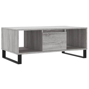 vidaXL Кафе маса, сив сонома, 90x50x36,5 см, инженерно дърво