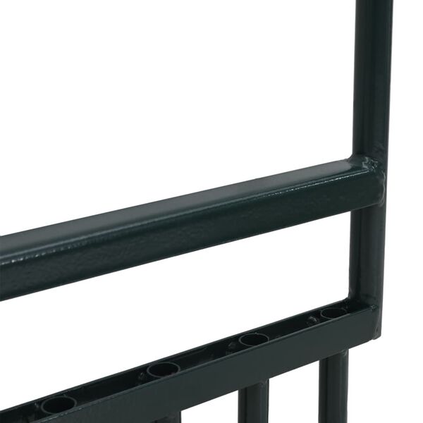 vidaXL Аератор за трева с 5 кухи зъбци зелен прахово боядисана стомана