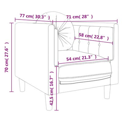 vidaXL Комплект дивани 3 части с възглавници, син, кадифе